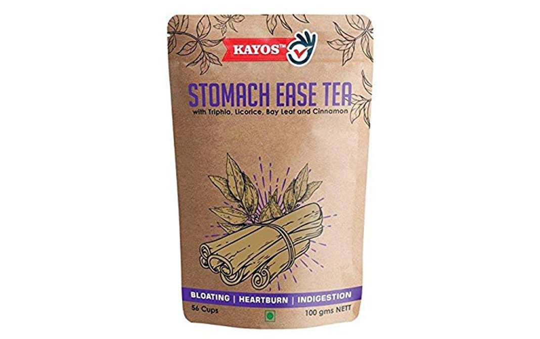 Kayos Stomach Ease Tea with Triphla, Licorice, Bay Leaf and Cinnamon   Pack  100 grams